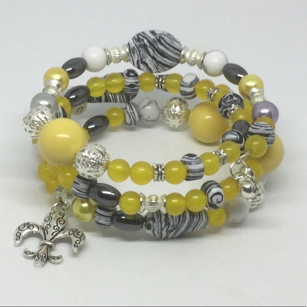 Shades of yellow gemstone bracelet